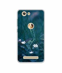 Amazon Brand - Solimo Designer White Flower UV Printed Soft Back Case Mobile Cover for Gionee F103 Pro