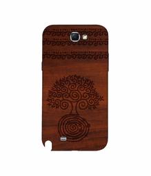 Amazon Brand - Solimo Designer Engraved Patten 3D Printed Hard Back Case Mobile Cover for Samsung Galaxy Note 2 N7100