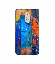 Amazon Brand - Solimo Designer Blue and Orange Brush 3D Printed Hard Back Case Mobile Cover for Lenovo K6 Note