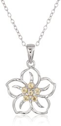 Amazon Collection plata de ley 925 rodiado-plateado round-shape citrina