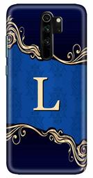 Amazon Brand - Solimo Designer Blue Pattern Alphabet-L 3D Printed Hard Back Case Mobile Cover for Xiaomi Redmi Note 8 Pro