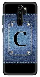 Amazon Brand - Solimo Designer Button Jeans Alphabet-C 3D Printed Hard Back Case Mobile Cover for Xiaomi Redmi Note 8 Pro