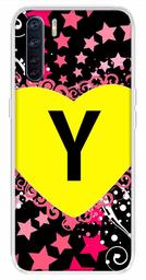 Amazon Brand - Solimo Designer Multicolor Heart Pattern Alphabet-Y Printed Soft Back Case Mobile Cover for Oppo F15