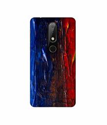 Amazon Brand - Solimo Designer Red Paint On Wall 3D Printed Hard Back Case Mobile Cover for Nokia 6.1 Plus