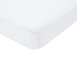 Pinzon Ultrasoft 180TC Fitted Sheets, White 175 x 190 x 40 cm