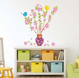 Amazon Brand - Solimo Wall Sticker for Living Room (Flower Pot, Ideal Size on Wall - 80 cm x 90 cm)