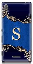 Amazon Brand - Solimo Designer Blue Pattern Alphabet-S 3D Printed Hard Back Case Mobile Cover for Sony Xperia T3