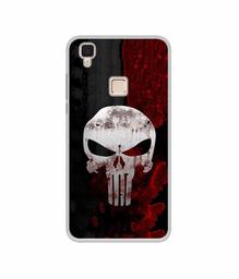 Amazon Brand - Solimo Designer Punisher Skull UV Printed Soft Back Case Mobile Cover for Vivo V3