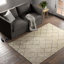 Amazon Brand – Stone & Beam Modern Textured Pattern Farmhouse Wool Area Rug, 5' x 7' 6