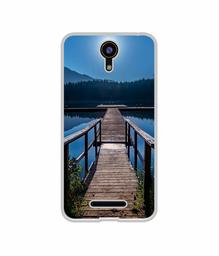 Amazon Brand - Solimo Designer Wooden Beach UV Printed Soft Back Case Mobile Cover for Comio C2