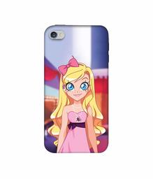 Amazon Brand - Solimo Designer Small Princess Vector 3D Printed Hard Back Case Mobile Cover for Apple iPhone 4 / 4S