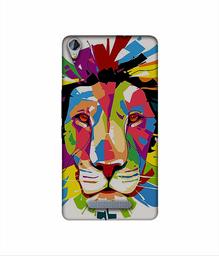 Amazon Brand - Solimo Designer Lion Multicolor Vector 3D Printed Hard Back Case Mobile Cover for Micromax Canvas Juice 3Plus Q394