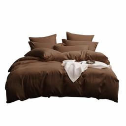 UMI Merryfeel Microfiber Duvet Cover Set,Lightweight and Soft Bedding Set (8 Sizes,12 Colours)(200x220+2x80x80cm,Chocolate)