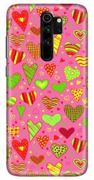 Amazon Brand - Solimo Designer Heart Pattern Design 3D Printed Hard Back Case Mobile Cover for Xiaomi Redmi Note 8 Pro