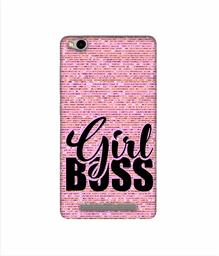 Amazon Brand - Solimo Designer Girl Boss On Pink Sparkle 3D Printed Hard Back Case Mobile Cover for Xiaomi Redmi 3S