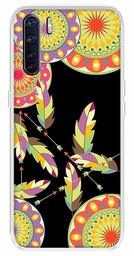 Amazon Brand - Solimo Designer Multicolor Dream Catcher Green Printed Soft Back Case Mobile Cover for Oppo F15