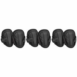 AmazonCommercial Gel-Foam Soft Cap Work Knee Pads, 9 in, Black, 3 pair