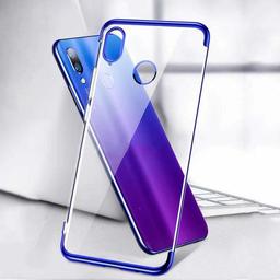 Amazon Brand - Solimo Electroplated Mobile Cover (Soft & Flexible Back case), for Realme 3 Pro (Electric Blue)