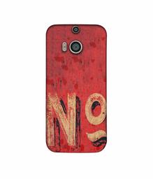 Amazon Brand - Solimo Designer No 3D Printed Hard Back Case Mobile Cover for HTC One M8