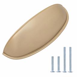 AmazonBasics AB1800-GC-10 Poignée pour placard Longueur 10,5 cm (centre des trous 7,62 cm), Champagne doré