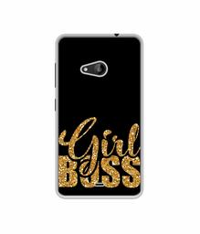 Amazon Brand - Solimo Designer Sparkle Girl Boss UV Printed Soft Back Case Mobile Cover for Microsoft Lumia 535