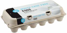 Amazon Brand - Happy Belly Cage Free Large White Eggs, Grade AA, 18 Count