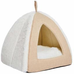 UMI. Essential Soft & Comfy Cat Bed, Beige