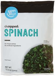 Amazon Brand - Happy Belly Spinach, Chopped, 12 Ounce (Frozen)