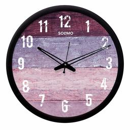 Amazon Brand - Solimo 12-inch Wall Clock - Desginer (Silent Movement, Black Frame), SC-1037