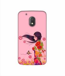 Amazon Brand - Solimo Designer Lady Vector Pattern 3D Printed Hard Back Case Mobile Cover for Motorola Moto G4 Play