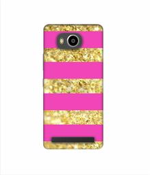 Amazon Brand - Solimo Designer Golden Stripes 3D Printed Hard Back Case Mobile Cover for Lenovo A7700