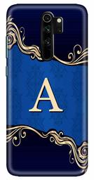 Amazon Brand - Solimo Designer Blue Pattern Alphabet-A 3D Printed Hard Back Case Mobile Cover for Xiaomi Redmi Note 8 Pro