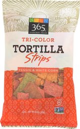 365 Everyday Value, Tri-Color Tortilla Strips, Veggie & White Corn, 10 oz