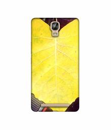 Amazon Brand - Solimo Designer Yellow Leaf 3D Printed Hard Back Case Mobile Cover for Gionee Marathon M5 Plus