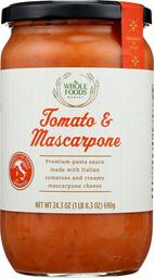 Whole Foods Market Tomato & Mascarpone Pasta Sauce, 24.3 oz