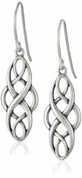 Sterling Silver Oxidized Celtic Knot Dangle Earrings