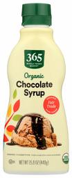 365 Everyday Value, Organic Chocolate Syrup, 15.8 oz