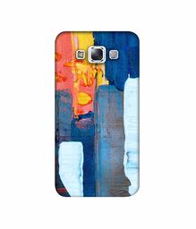 Amazon Brand - Solimo Designer Canvas with Blue Paint 3D Printed Hard Back Case Mobile Cover for Samsung Galaxy E7