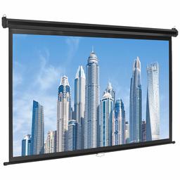 AmazonBasics 16:9 Pull Down Projector Screen - 80 Inch, White (Renewed)