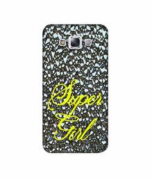 Amazon Brand - Solimo Designer Super Girl On Foil 3D Printed Hard Back Case Mobile Cover for Samsung Galaxy E7