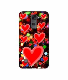 Amazon Brand - Solimo Designer Heart Texture on Glitters 3D Printed Hard Back Case Mobile Cover for LG Stylus 2