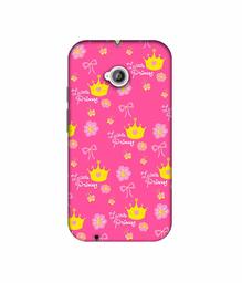 Amazon Brand - Solimo Designer Little Princess Pattern 3D Printed Hard Back Case Mobile Cover for Motorola Moto E 2nd Generation