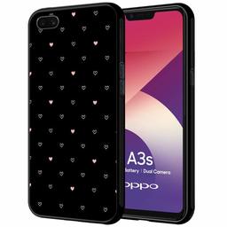 Amazon Brand - Solimo Designer Hearts Printed Hard Back Case Mobile Cover for Oppo A3s (D1251)