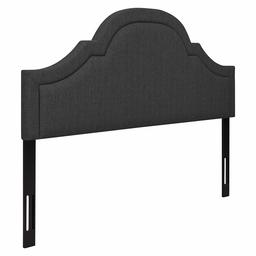 Amazon Brand – Ravenna Home Traditional Upholstered Headboard -King, 77.8 Inch, Charcoal Grey