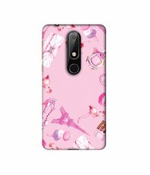 Amazon Brand - Solimo Designer Ladies Accessories 3D Printed Hard Back Case Mobile Cover for Nokia 6.1 Plus