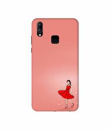 Amazon Brand - Solimo Designer Red Dress Lady 3D Printed Hard Back Case Mobile Cover for Vivo Y95