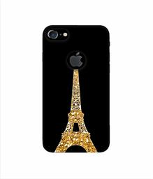 Amazon Brand - Solimo Designer Golden Pairs 3D Printed Hard Back Case Mobile Cover for Apple iPhone 7 (with Logo Cut)