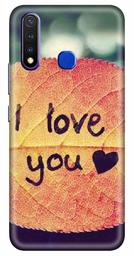 Amazon Brand - Solimo Designer I Love U 3D Printed Hard Back Case Mobile Cover for Vivo Y19 / Vivo U20