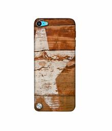 Amazon Brand - Solimo Designer Star Impression On Wood 3D Printed Hard Back Case Mobile Cover for Apple iPod Touch 5th Generation