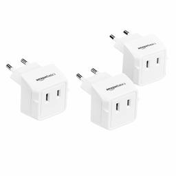 AmazonBasics Travel Plug Adapter Type C, Europe - Italy, Iceland, Austria and More